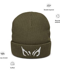 jaig augen bestickte warme winter gerippte beanie 6740