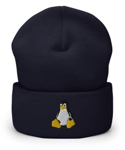 Linux Bestickte Warme Winter Umgeschlagene Hut linux bestickte warme winter umgeschlagene hut 8382