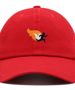 mensch in flammen premium vaterhut gestickte baseballkappe mit symbol 1626