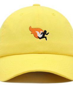 mensch in flammen premium vaterhut gestickte baseballkappe mit symbol 3127