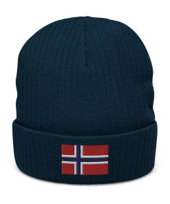 norwegen flagge bestickte warme gerippte beanie norwegen geschenk 4962