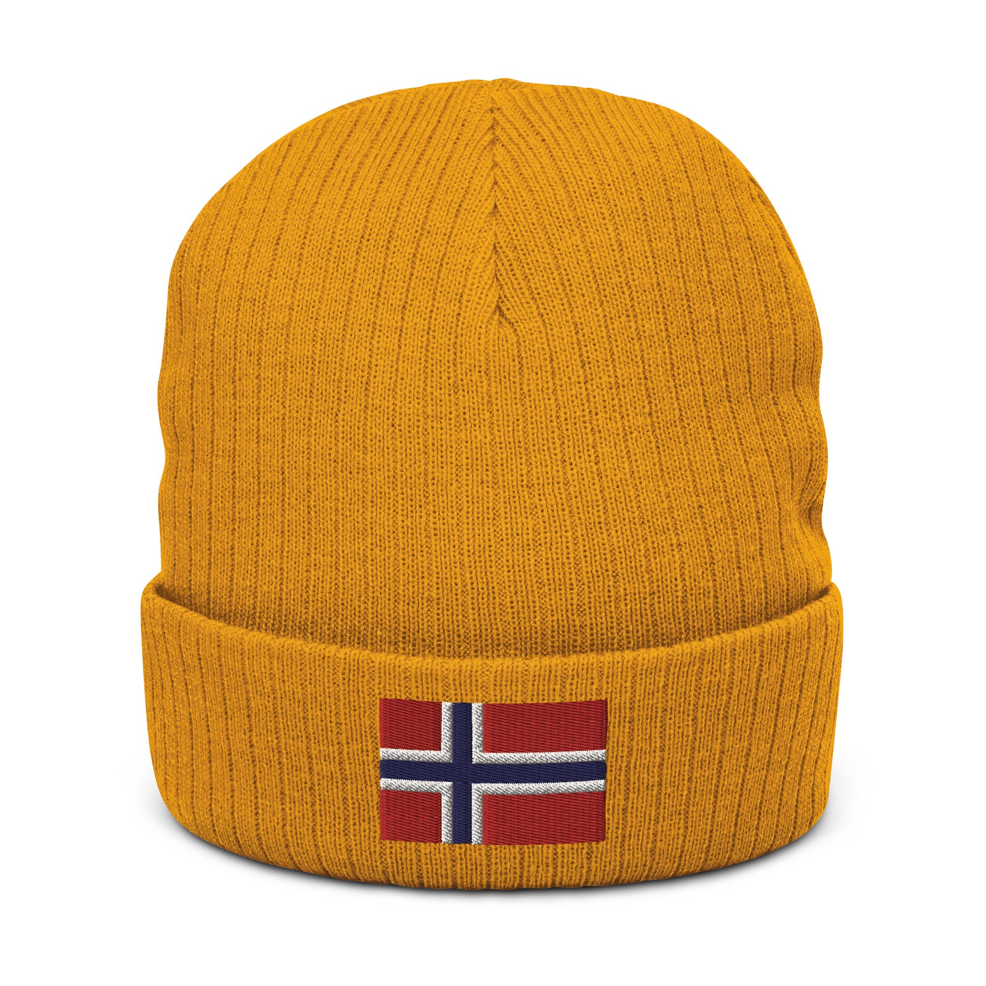 norwegen flagge bestickte warme gerippte beanie norwegen geschenk 7355