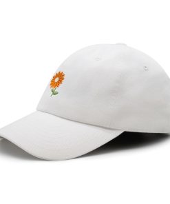 orange blume premium vaterhut gestickte baseballkappe mit blumenmuster 3600