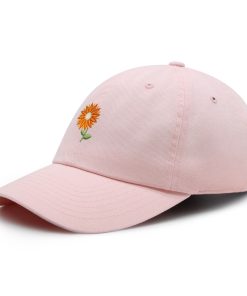 orange blume premium vaterhut gestickte baseballkappe mit blumenmuster 7607