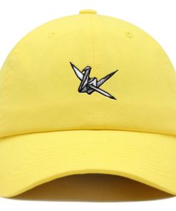 origami kranich premium vaterhut gestickte baseballkappe mit papier schwan 8982