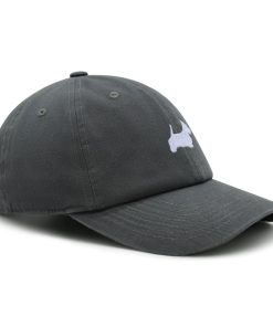 schnauzer silhouette premium vaterhut gestickte baumwoll baseballkappe 8327