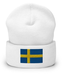 Schweden Flagge Bestickte Warme Winter Umgeschlagene Hut Schweden Geschenk schweden flagge bestickte warme winter umgeschlagene hut schweden geschenk 8509