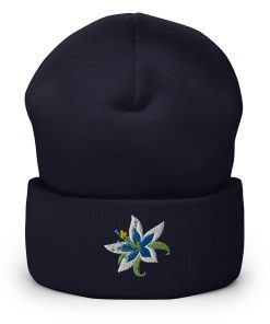 Silent Princess Blume Bestickte Warme Winter Umgeschlagene Hut silent princess blume bestickte warme winter umgeschlagene hut 3789