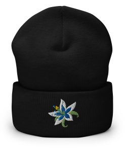 Silent Princess Blume Bestickte Warme Winter Umgeschlagene Hut silent princess blume bestickte warme winter umgeschlagene hut 3825