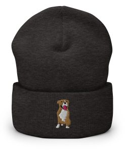 smoking pitbull bestickte warme beanie pitbull mutter geschenk 7787