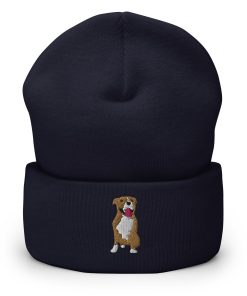 smoking pitbull bestickte warme beanie pitbull mutter geschenk 7934