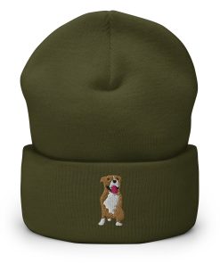 smoking pitbull bestickte warme beanie pitbull mutter geschenk 8316