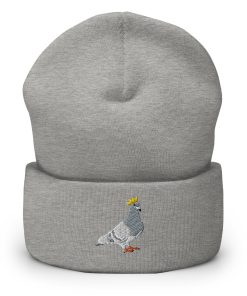 taubenkönig bestickte umgeschlagene hut taubenliebhaber hut nyc beanie 3683