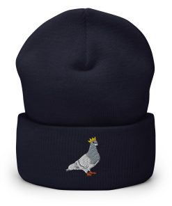 taubenkönig bestickte umgeschlagene hut taubenliebhaber hut nyc beanie 5673