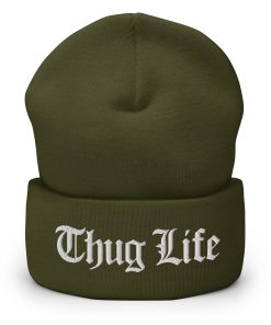 Thug Life Bestickte Warme Winter Umgeschlagene Hut thug life bestickte warme winter umgeschlagene hut 1401