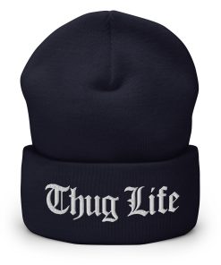 Thug Life Bestickte Warme Winter Umgeschlagene Hut thug life bestickte warme winter umgeschlagene hut 4194