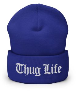 Thug Life Bestickte Warme Winter Umgeschlagene Hut thug life bestickte warme winter umgeschlagene hut 5361