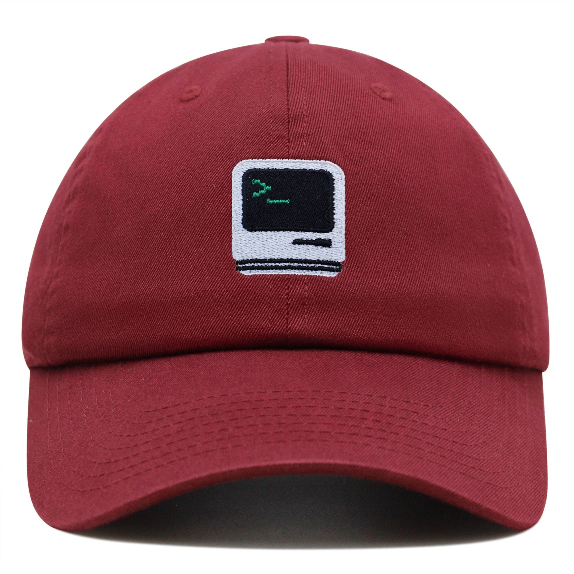 vintage computer premium vaterhut gestickte baseballkappe im old school stil 6676