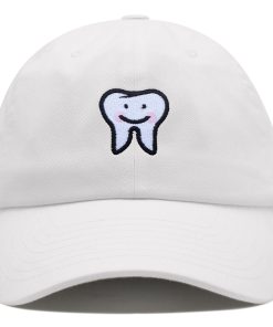 Zahn Premium Vaterhut Gestickte Baseballkappe mit Lächeln Design zahn premium vaterhut gestickte baseballkappe mit lächeln design 6032