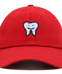 Zahn Premium Vaterhut Gestickte Baseballkappe mit Lächeln Design zahn premium vaterhut gestickte baseballkappe mit lächeln design 6601