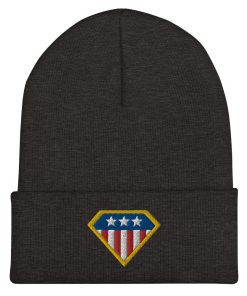 amerikanischer superheld bestickte cuffed beanie 1625