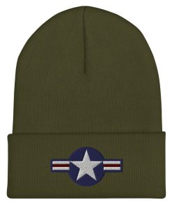 amerikanisches flugzeug luftfahrtabzeichen bestickte cuffed beanie 4020