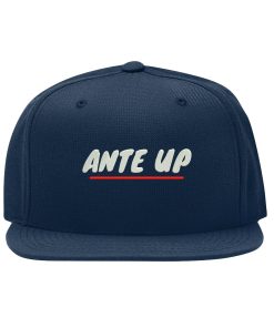 ante up snapback cap – old school rap hip hop song, flat bill cap 1017