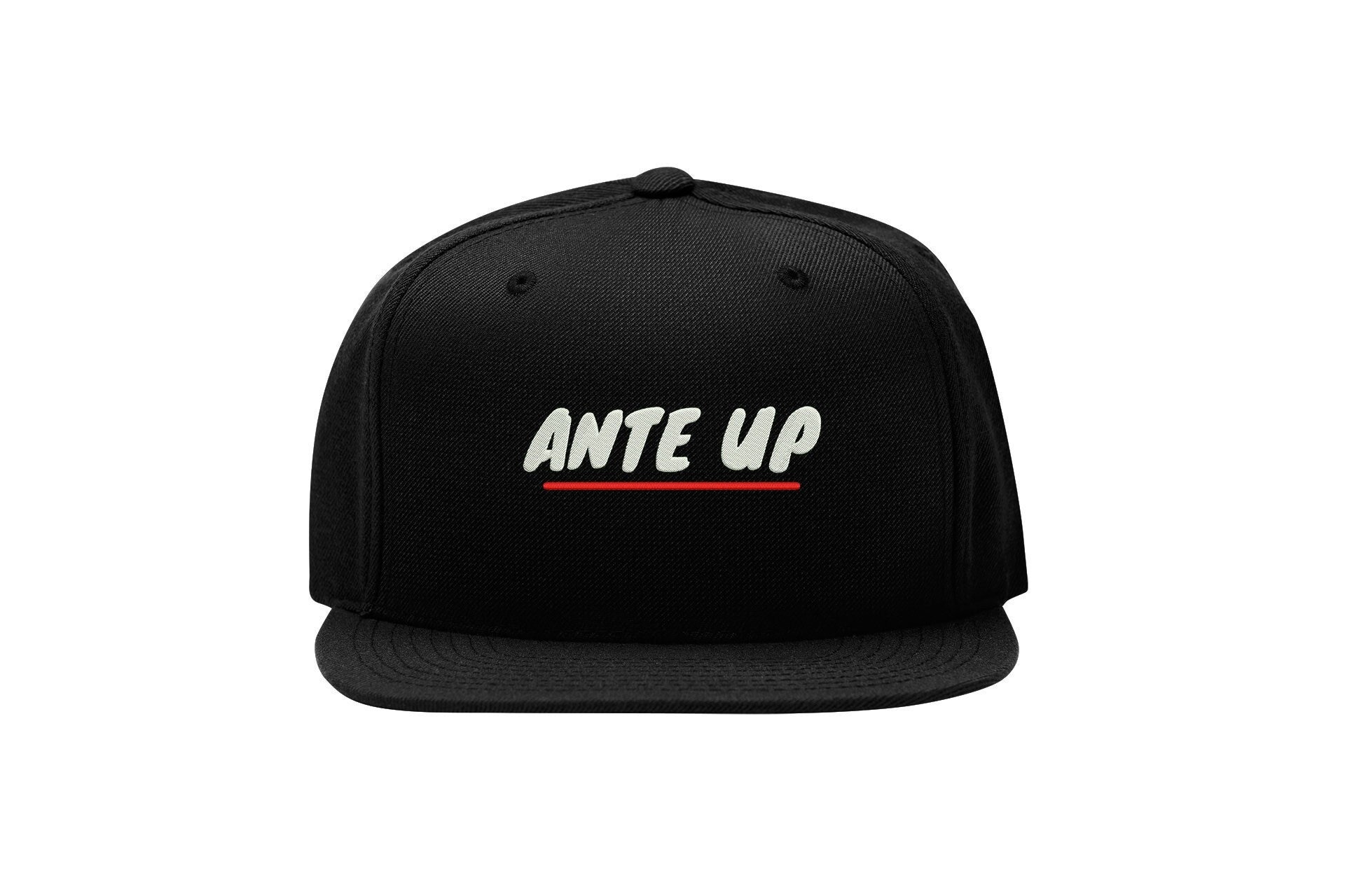 ante up snapback cap – old school rap hip hop song, flat bill cap 1753