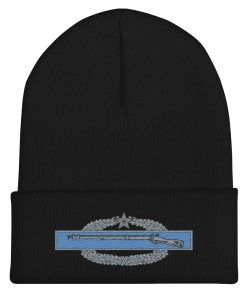 armee combat infantry badge ein stern bestickte cuffed beanie 6320
