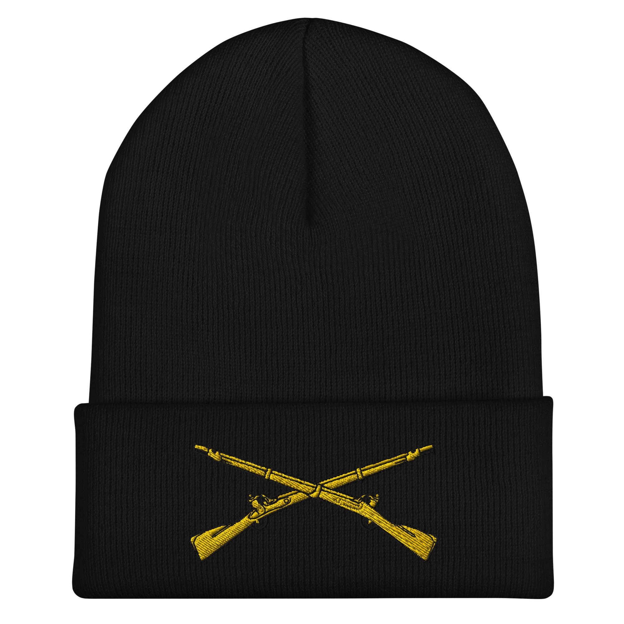 Armee Infanteriegewehre Queen of the Battle Abzeichen Bestickte Cuffed Beanie armee infanteriegewehre queen of the battle abzeichen bestickte cuffed beanie 8762