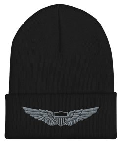 Armee Luftfahrt Pilotenflügel Bestickte Cuffed Beanie armee luftfahrt pilotenflügel bestickte cuffed beanie 8608