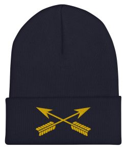 armee spezialkräfte gekreuzte pfeile bestickte cuffed beanie 4994