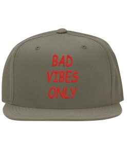 Bad Vibes Only Snapback Cap – Lustiger Slogan, Flat Bill Cap bad vibes only snapback cap – lustiger slogan, flat bill cap 5155