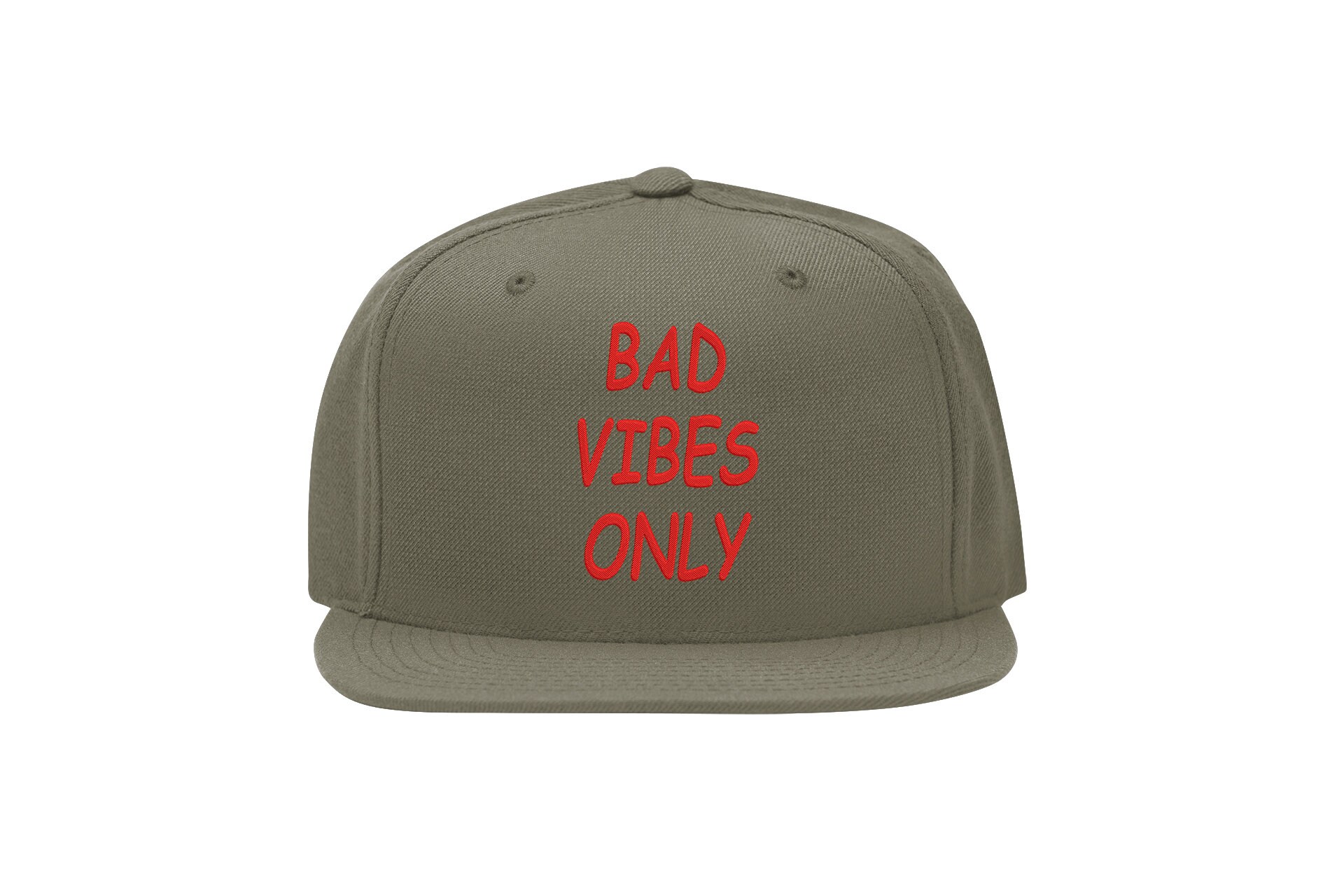 Bad Vibes Only Snapback Cap – Lustiger Slogan, Flat Bill Cap bad vibes only snapback cap – lustiger slogan, flat bill cap 5155