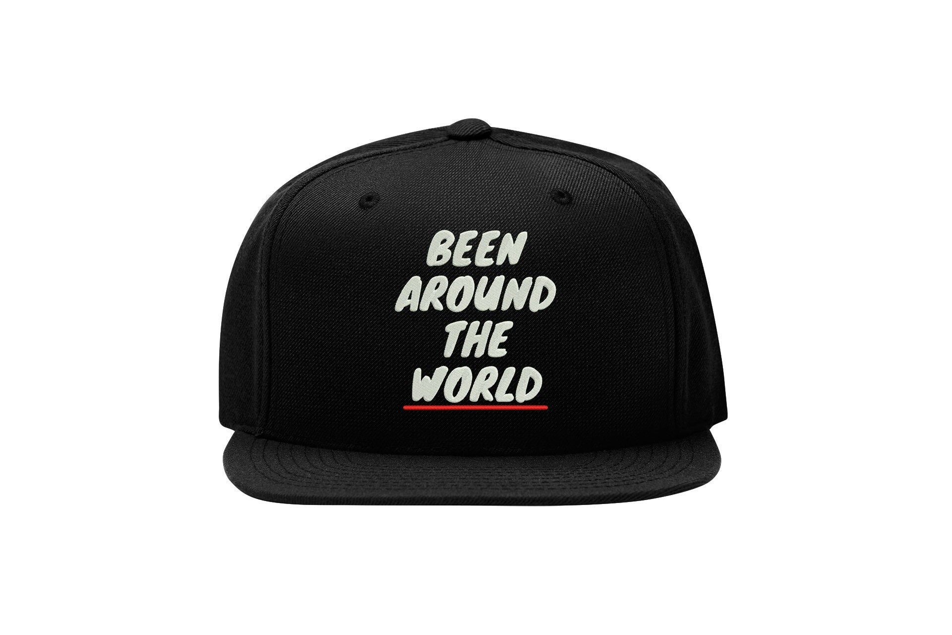 been around the world snapback cap – hip hop rap old school, flat bill cap 2973