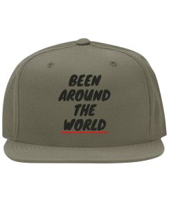 been around the world snapback cap – hip hop rap old school, flat bill cap 5205