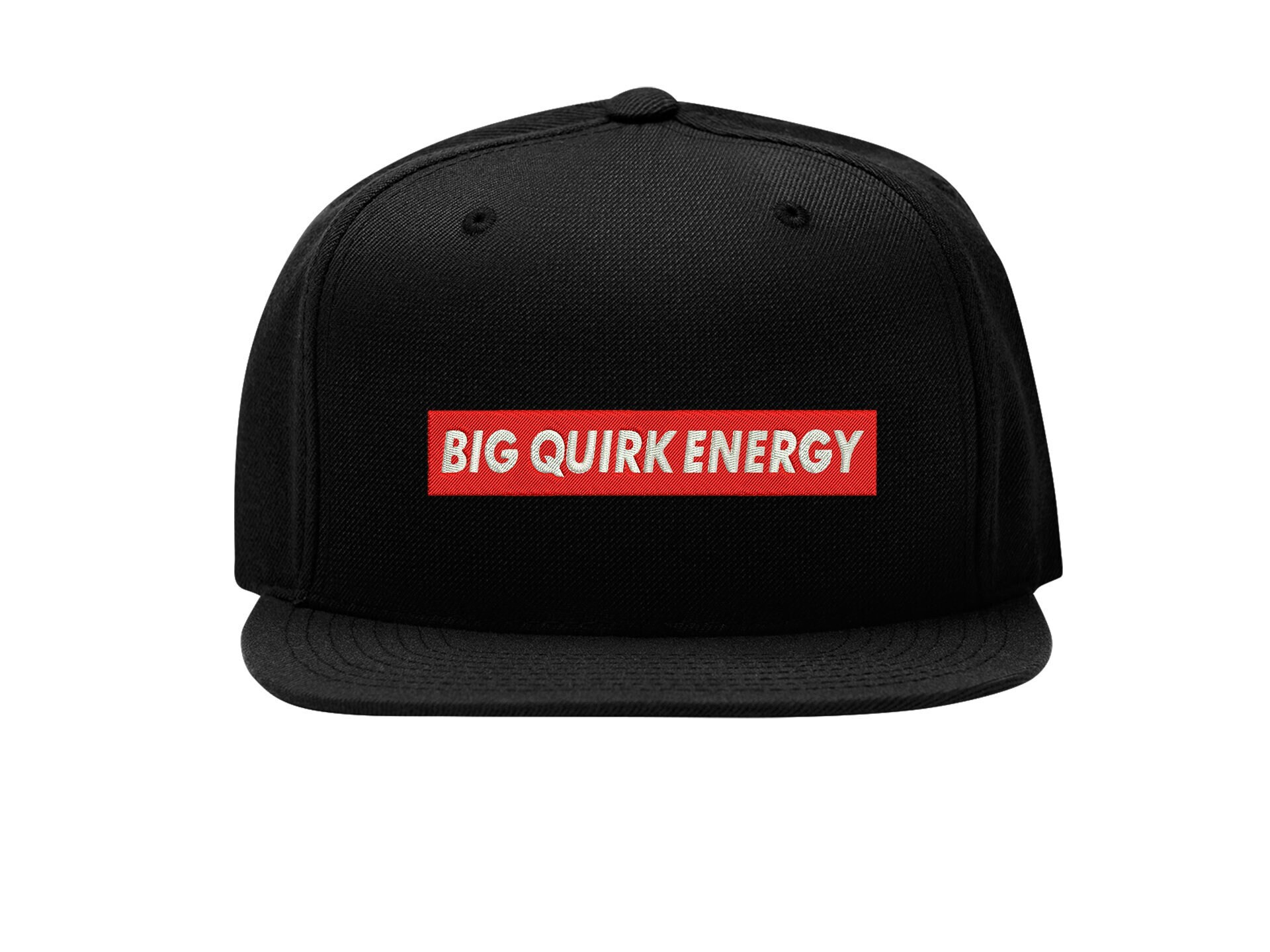 big quirk energy snapback cap – anime slogan, flat bill cap 3020