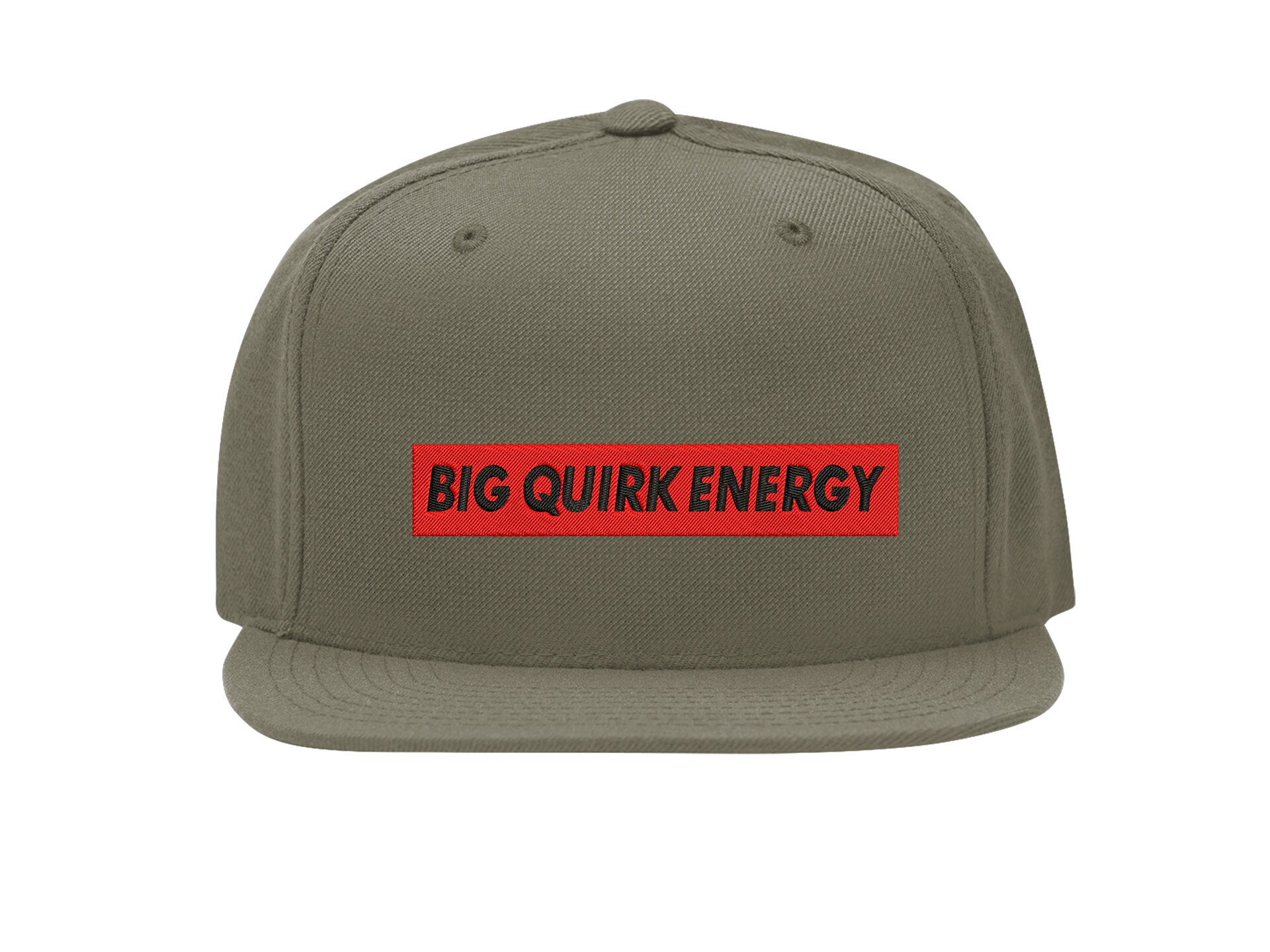 big quirk energy snapback cap – anime slogan, flat bill cap 3807