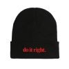 do it right beanie slogan für herbst und winter 6735