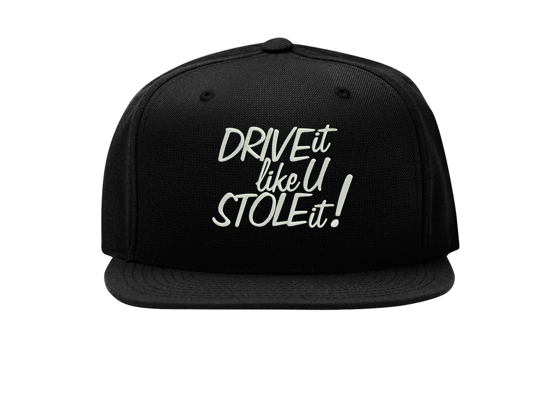 Drive It Like You Stole It Snapback Cap – JDM Car Racing Slogan, Flat Bill Cap drive it like you stole it snapback cap – jdm car racing slogan, flat bill cap 4721