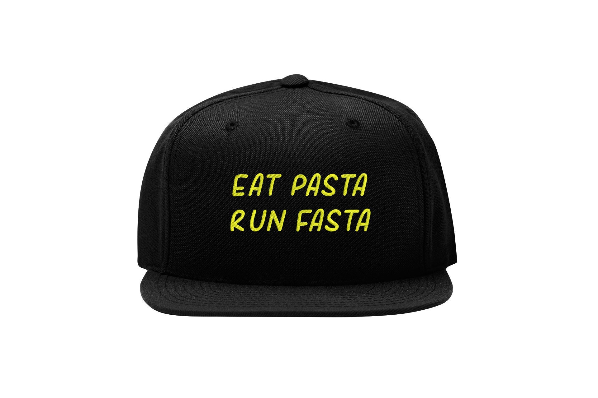 Eat Pasta Run Fasta Snapback Cap – Lustig, Flat Bill Cap eat pasta run fasta snapback cap – lustig, flat bill cap 1444