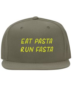 Eat Pasta Run Fasta Snapback Cap – Lustig, Flat Bill Cap eat pasta run fasta snapback cap – lustig, flat bill cap 3750