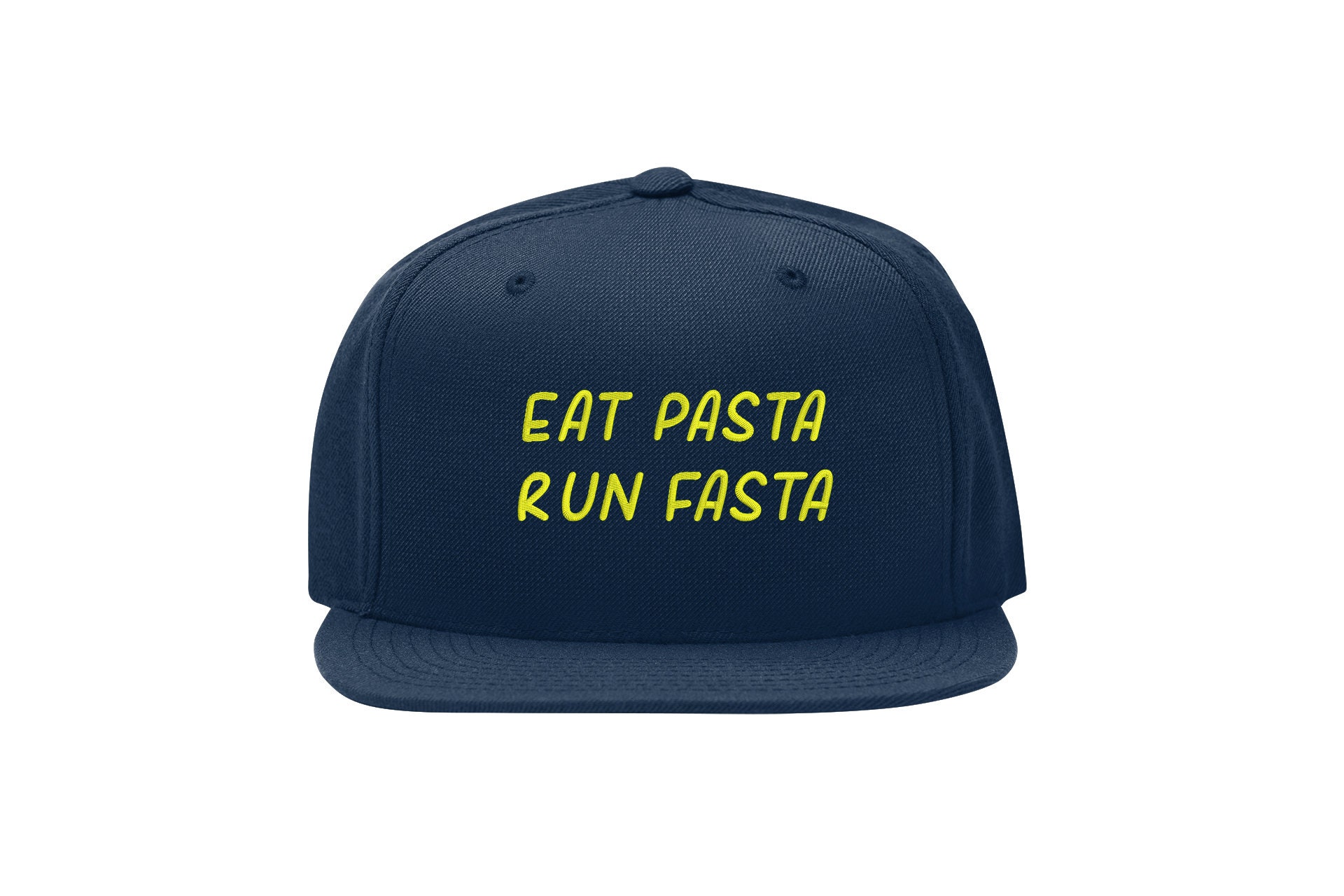 Eat Pasta Run Fasta Snapback Cap – Lustig, Flat Bill Cap eat pasta run fasta snapback cap – lustig, flat bill cap 7989