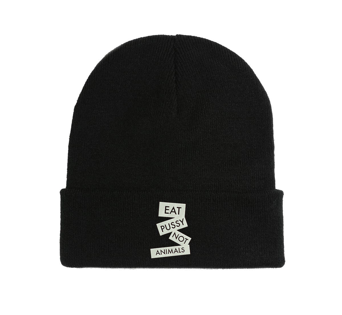 eat pussy not animals beanie lustig für herbst und winter 3826