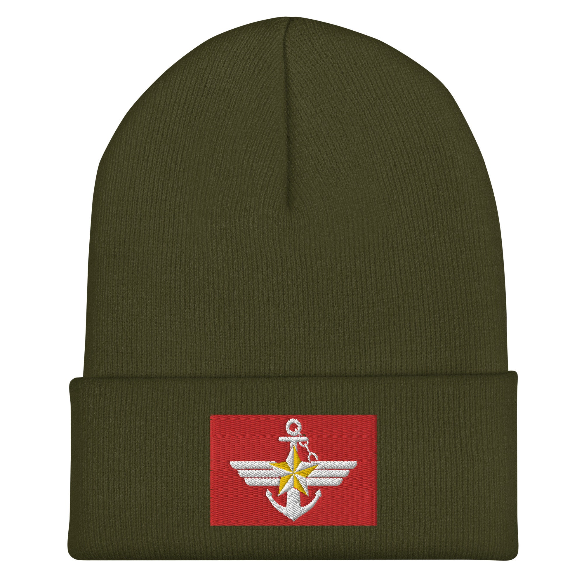 emblem der streitkräfte der republik korea bestickte cuffed beanie 2376