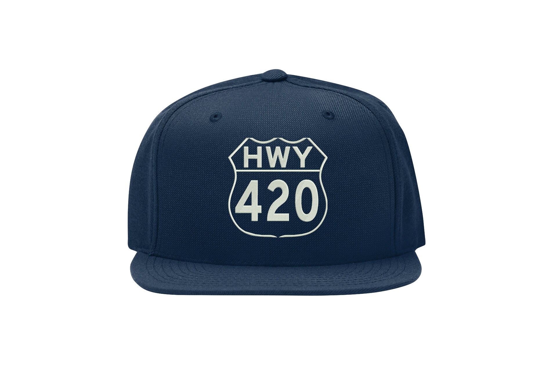 highway 420 snapback cap – lustig für cannabis weed, flat bill cap 5399