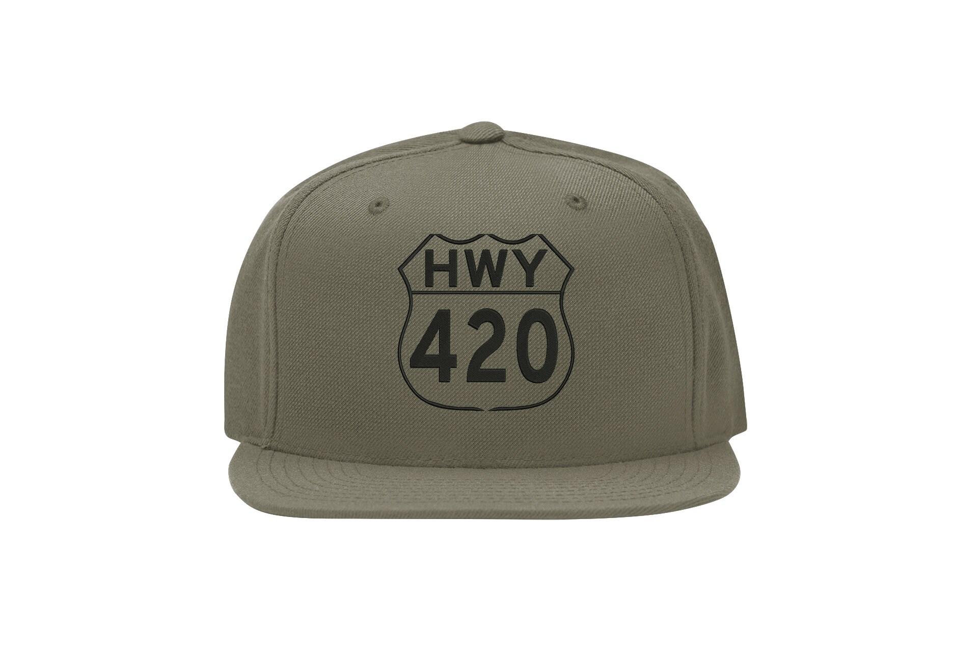 highway 420 snapback cap – lustig für cannabis weed, flat bill cap 7809