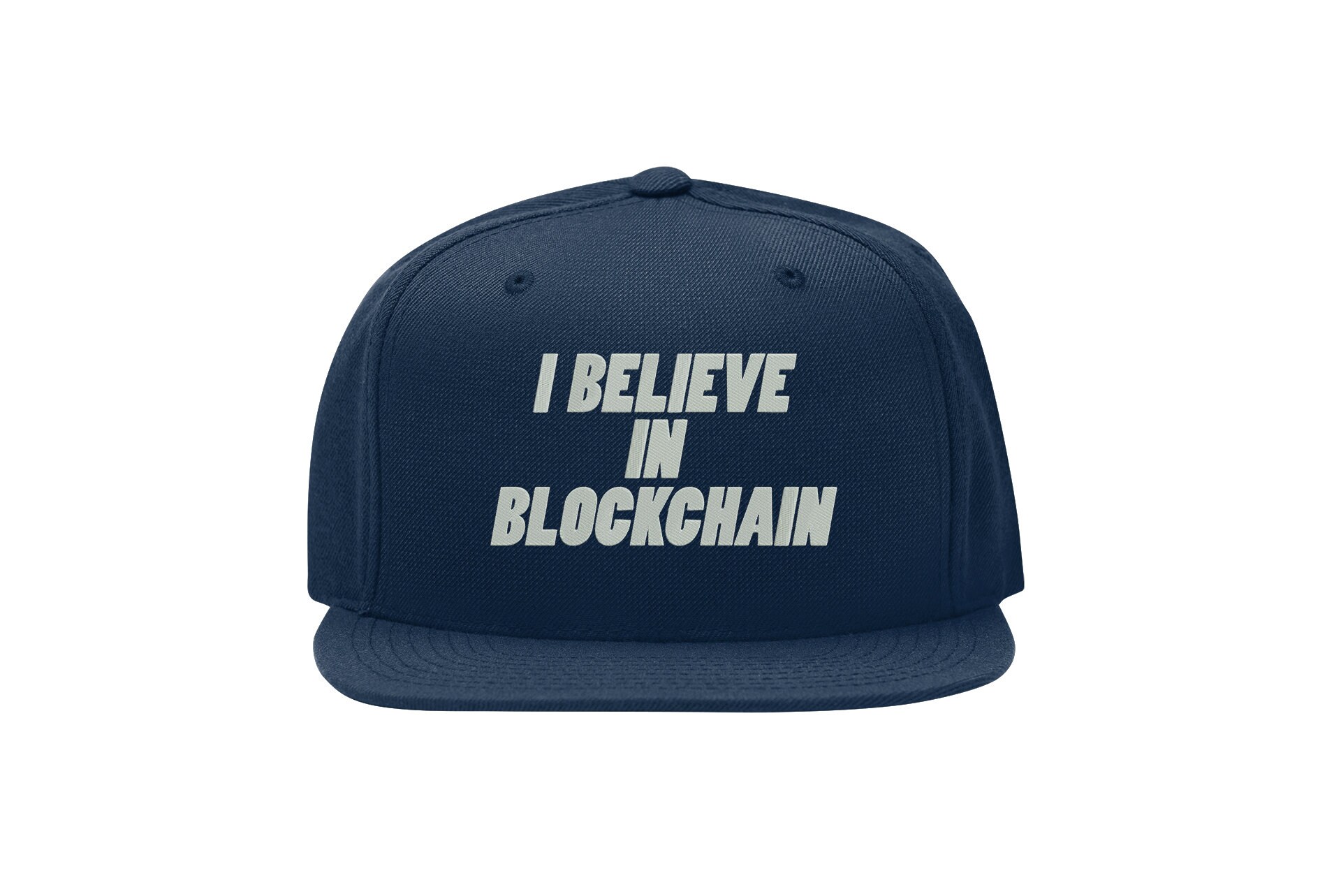 i believe in blockchain snapback cap – crypto bitcoin, flat bill cap 2182