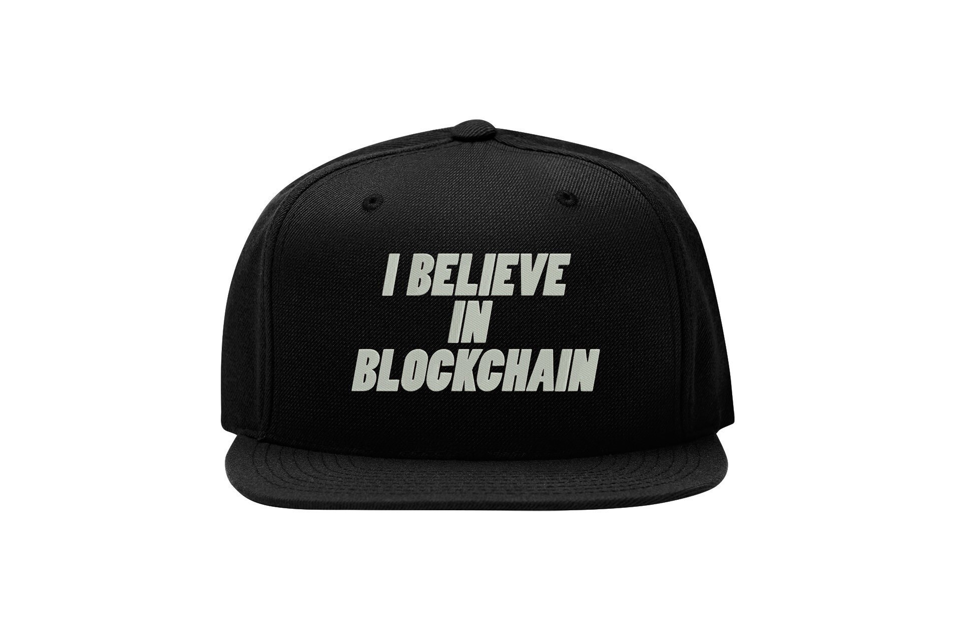 i believe in blockchain snapback cap – crypto bitcoin, flat bill cap 4221