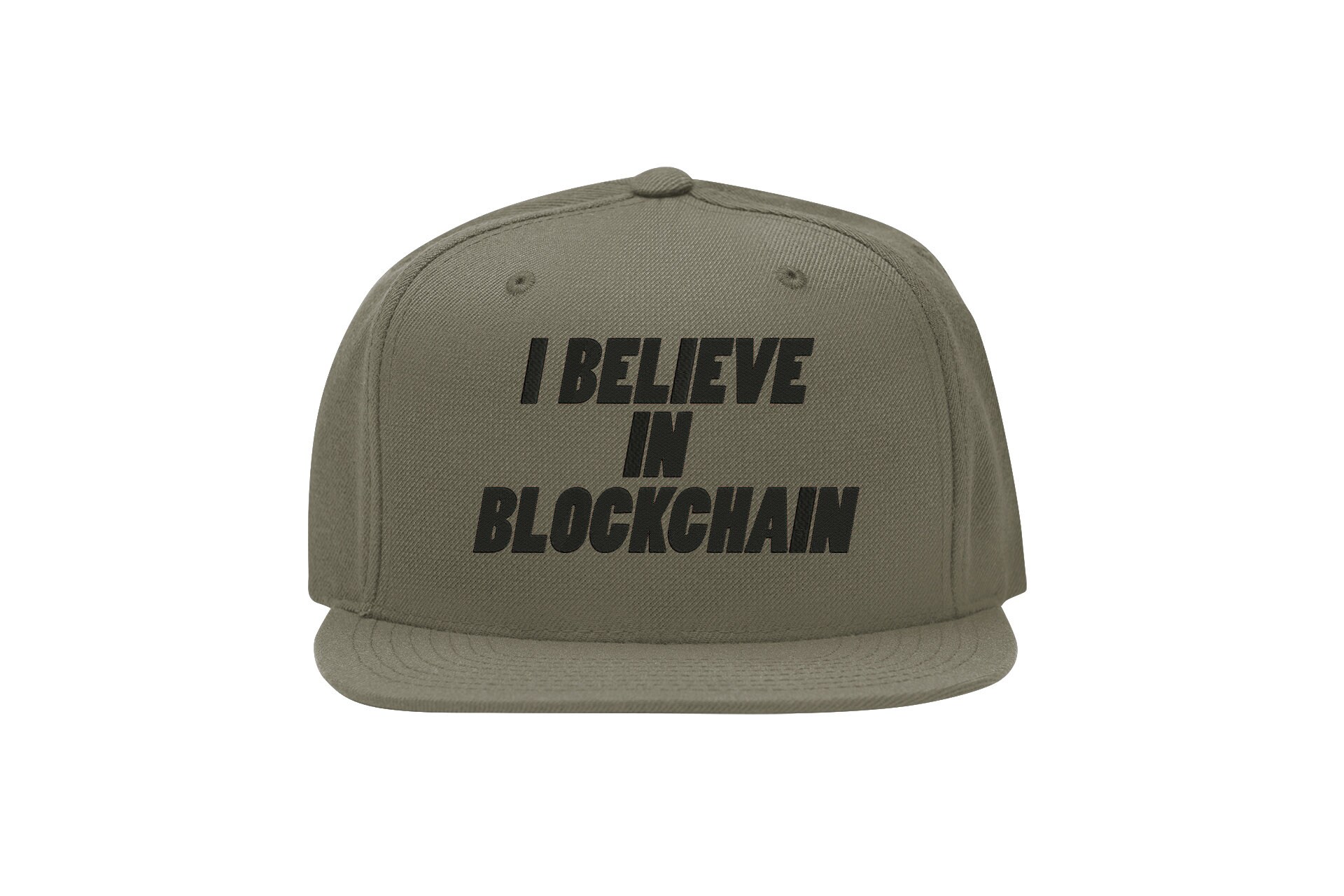 i believe in blockchain snapback cap – crypto bitcoin, flat bill cap 7167